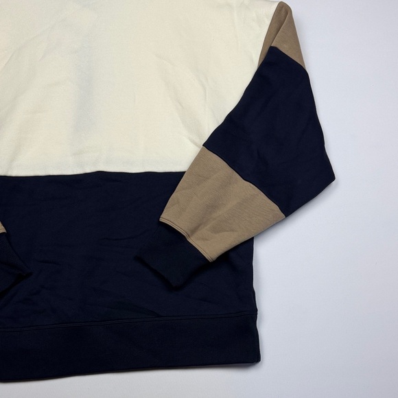 Men's Colorblock Sweater - Navy, Cream, and Tan - Picture 9 of 10